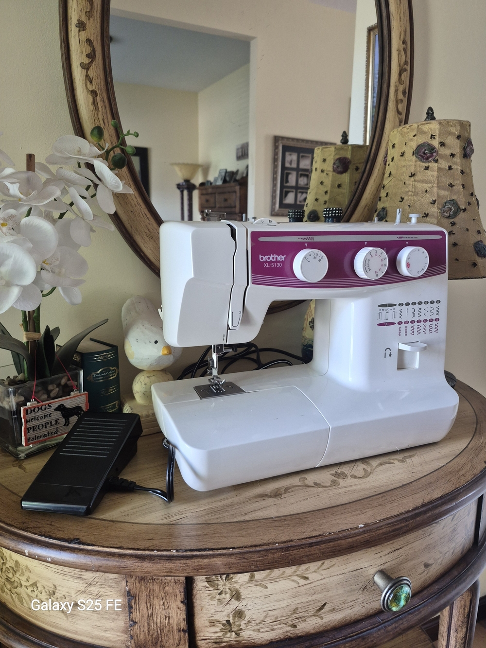 Brother XL-5310 White and Magenta Portable Sewing Machine